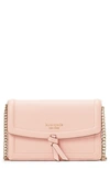 Kate Spade Knott Pebbled Leather Flap Crossbody Bag In Coral Gable