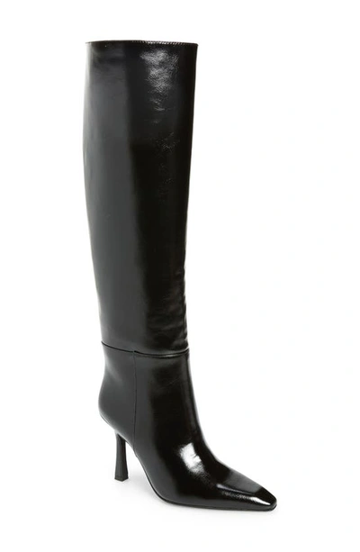 Jeffrey Campbell Sincerely Over The Knee Boot In Black Shiny