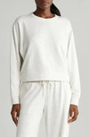 Zella Amazing Lite Cali Crew Sweatshirt In Ivory Dove Heather