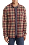 Faherty Legend Plaid Brushed Knit Button-up Shirt In Sky Peak Buffalo