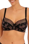 Freya Offbeat Decadence Underwire Side Support Bra In Black