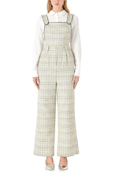 English Factory Tweed Overalls In Multi Ivory