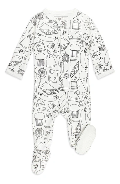 L'ovedbaby Babies' X The Very Hungry Caterpillar Fitted One-piece Organic Cotton Footie Pyjamas In White