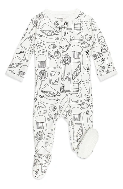 L'ovedbaby Babies' X The Very Hungry Caterpillar Fitted One-piece Organic Cotton Footie Pajamas In White