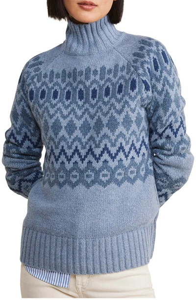 Vineyard Vines Fair Isle Merino Wool Blend Sweater In Jake Blue