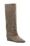 Charles By Charles David Perez Knee High Wedge Boot In Truffle-ks