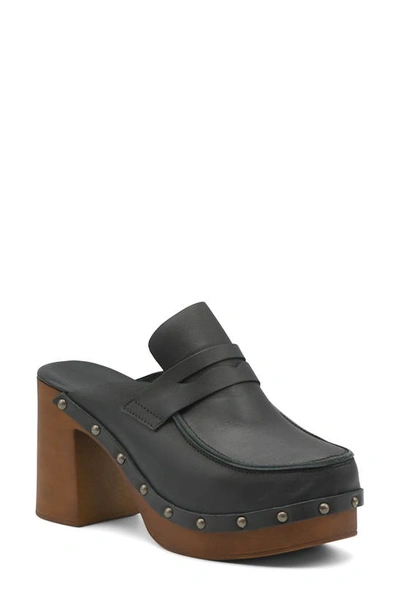 Charles By Charles David Xtra Platform Penny Loafer Mule In Black-le