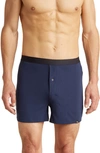 Meundies Knit Boxers In Dark Sapphire