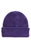 Tasha Rib Cuff Beanie In Purple