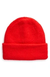 Tasha Rib Cuff Beanie In Burnt Orange