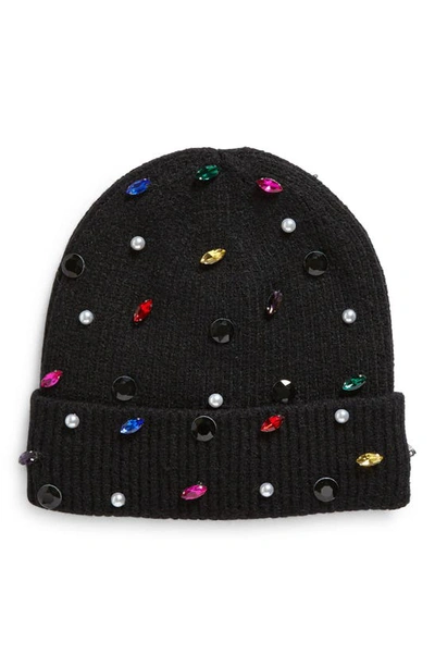 Tasha Embellished Beanie In Black