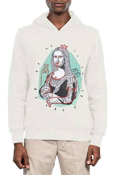 D.rt Mona Lisa Cotton Graphic Hoodie In White