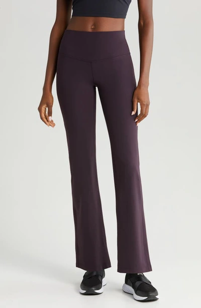 Zella Studio Luxe High Waist Flare Pants In Purple Nebula