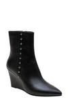 Lisa Vicky Sassy Pointed Toe Wedge Bootie In Black