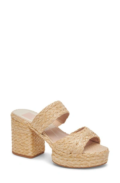 Dolce Vita Latoya Raffia Platform Sandal In Multi