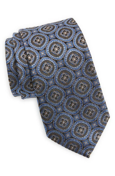 Nordstrom Medallion Silk Tie In Lt Blue