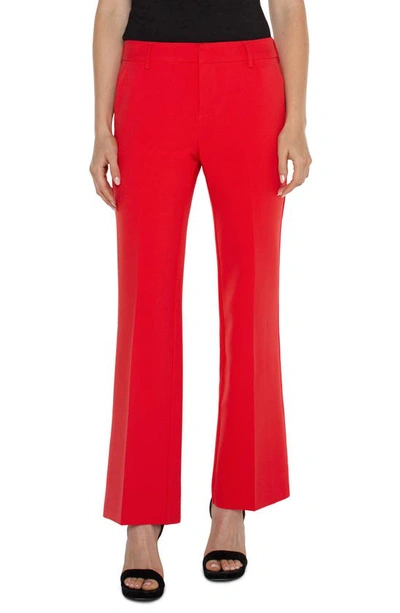 Liverpool Los Angeles Kelsey Flare Stretch Suiting Pants In Lava Flow