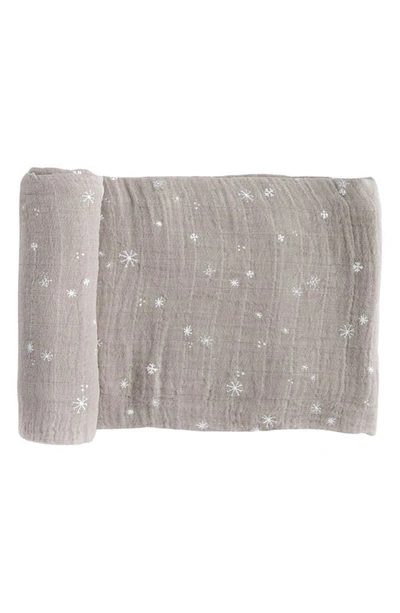 Little Unicorn Cotton Muslin Swaddle Blanket In Snow Flurries