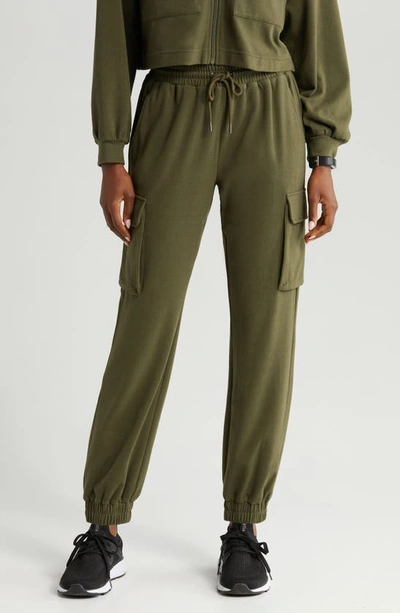 Zella Cozy Utility Joggers In Olive Night