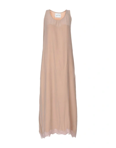 Ma'an Long Dresses In Camel