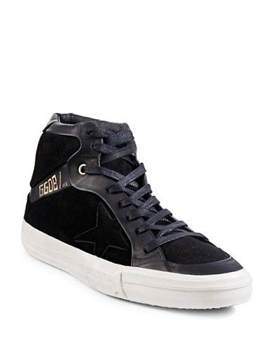 Golden Goose Bespoke Suede And Leather High-top Sneakers | ModeSens