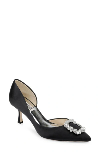 Badgley Mischka Fabia Embellished Pointed Toe Pump In Black