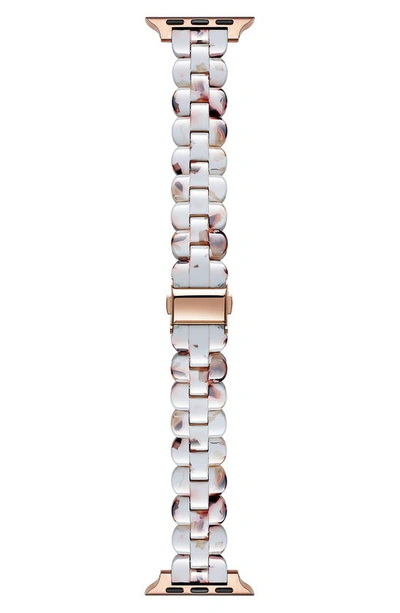 The Posh Tech Elle Resin Link 38mm Apple Watch Band In Ivory Multi