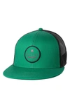 Black Clover Cash Snapback Trucker Hat In Black/ Green