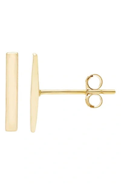 A & M 14k Gold Bar Stud Earrings In Yellow