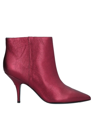 Patrizia Pepe Ankle Boots In Red