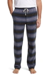 Majestic Line Up Cotton Lounge Pants In Blue Stripe