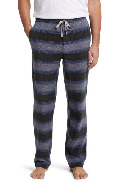 Majestic Line Up Cotton Lounge Pants In Blue Stripe
