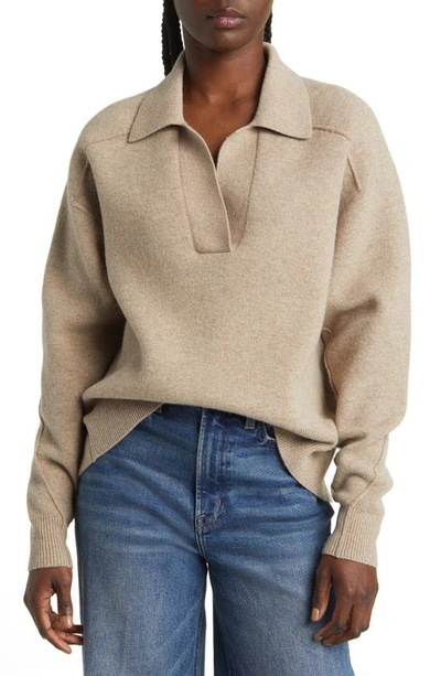 Rag & Bone Women's Bridget Wool-blend Long-sleeve Sweater In Oatmeal