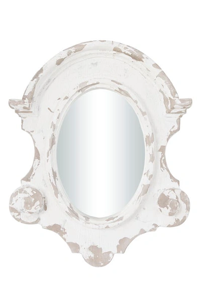Sonoma Sage Home White Fiberglass Carved Oval Mirror