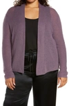 Vince Wool & Mohair Blend Open Cardigan In Fig