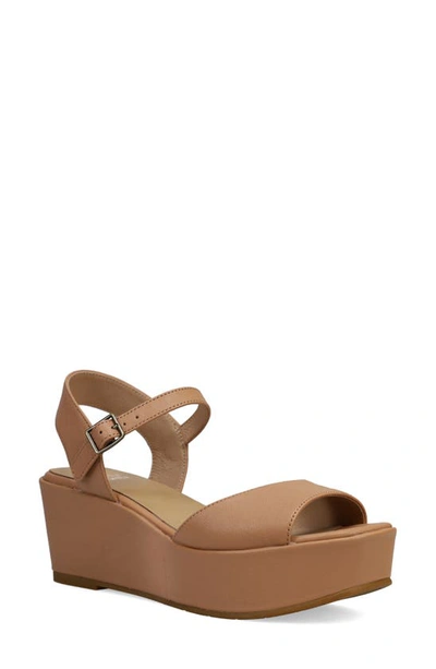 Eileen Fisher Mime Platform Sandal In Latte