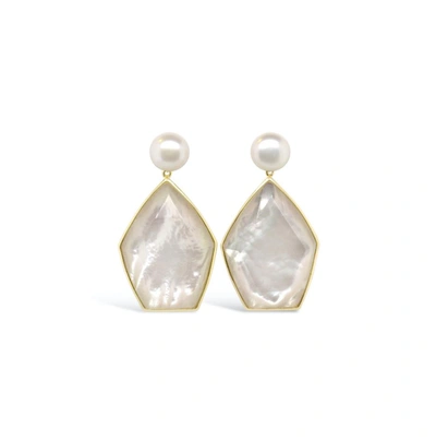 Olivia & Pearl Uat Aphrodite Statement Earring In Gold