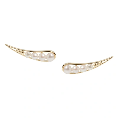 Olivia & Pearl Uat Believer Ear Climber In Gold