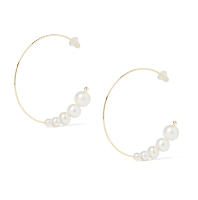 Olivia & Pearl Uat Oh So Fine Cluster Hoop Earring Vermeil In Gold