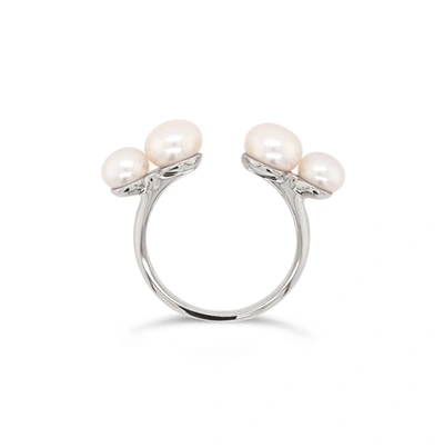 Olivia & Pearl Uat Believer Pearl Ring In O&p/bpr/ss/m