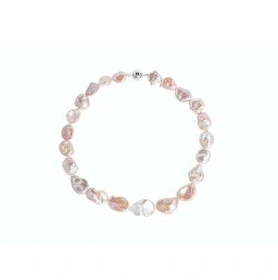 Olivia & Pearl Uat Keshi Choker Necklace Pink In O&p/kch/pink