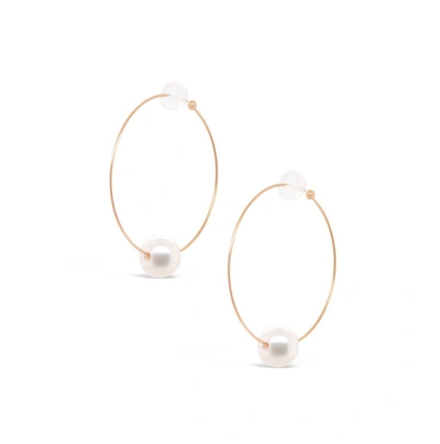 Olivia & Pearl Oh So Fine Hoop Earring 18ct In He/18ct/rg