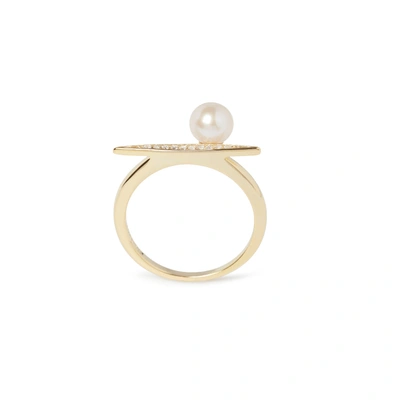 Olivia & Pearl Starlet Pearl Ring In O&p/spr/yg/s