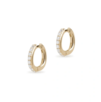 Olivia & Pearl Diamond Huggie Earrings In Gold