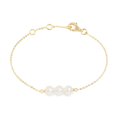 Olivia & Pearl Oh So Fine Trio Bracelet In Triobr/rg