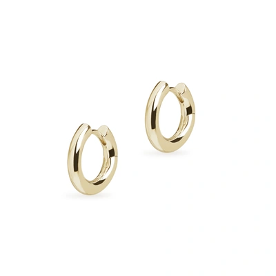 Olivia & Pearl Small Chunky Hoop Earrings In Sche/yg