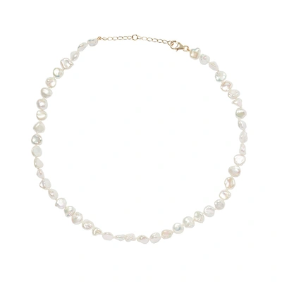 Olivia & Pearl Mini Keshi Pearl Necklace In Mkpn/14k