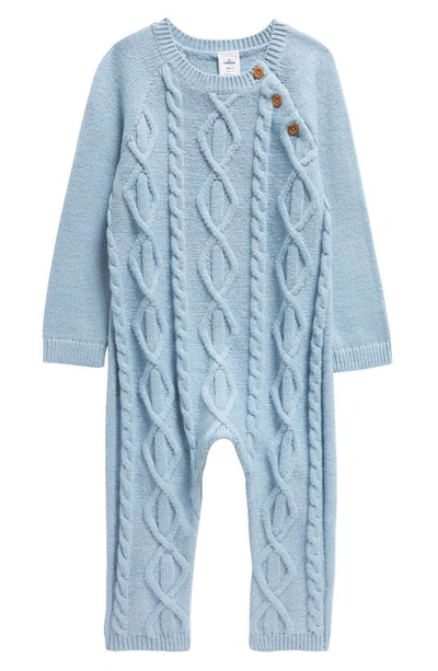 Nordstrom Sweater Romper In Blue Chambray