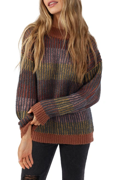 O'neill Billie Stripe Rib Sweater In Multi Color