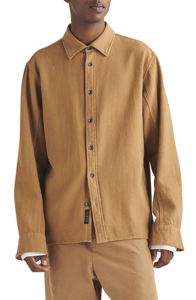 Rag & Bone Austin Oversize Heavy Twill Button-up Shirt In Ermine